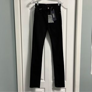 NUDIE JEANS CO THIN FINN denim jeans black men’s size 26 NWT